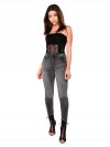 Zip Fly Skinny Crop Jeans