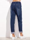 Drawstring Cuffed Jeans