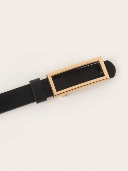 Geometric Metal Buckle Belt - Click Image to Close