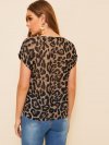 Round Neck Leopard Blouse