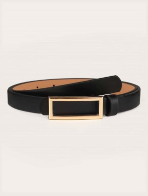 Geometric Metal Buckle Belt