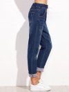 Drawstring Cuffed Jeans