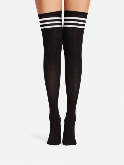 Striped Over The Knee Socks 2pairs - Click Image to Close