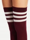 Striped Over The Knee Socks 2pairs