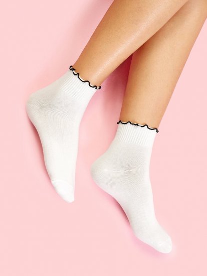 Frill Trim Socks - Click Image to Close