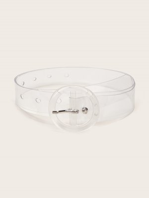 Transparent Round Buckle Belt