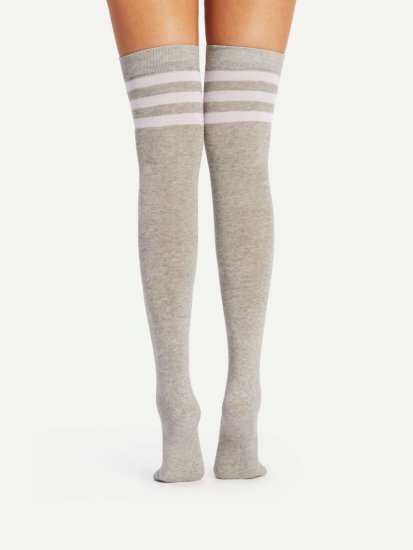 Striped Over The Knee Socks 2pairs - Click Image to Close