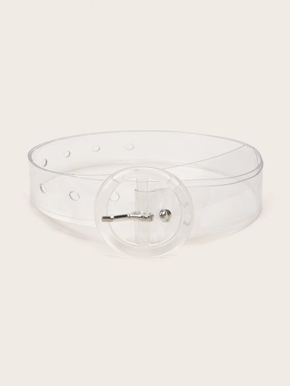 Transparent Round Buckle Belt - Click Image to Close