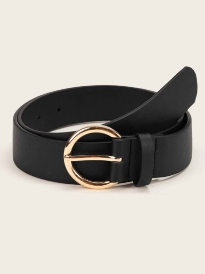 Round Metal Buckle Belt - Click Image to Close