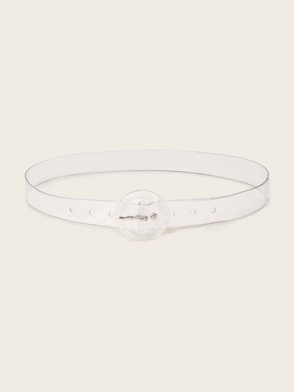 Transparent Round Buckle Belt - Click Image to Close