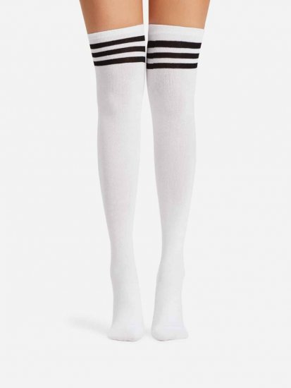 Striped Over The Knee Socks 2pairs - Click Image to Close