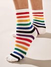 Rainbow Striped Pattern Socks 1pair