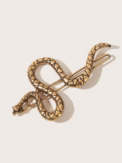 Serpentine Decor Hair Clip - Click Image to Close