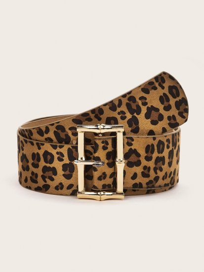 Leopard Pattern Buckle Belt - Click Image to Close