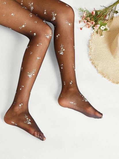 Calico Print Tights - Click Image to Close