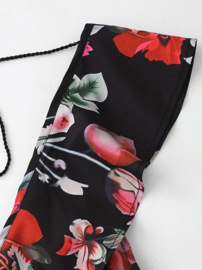 Sexy Backless V-neck Floral Printed Short Jumpsuits - Click Image to Close