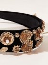 Faux Pearl & Metallic Flower Decor Headband