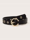 Eyelet Decor O-ring Buckle Belt