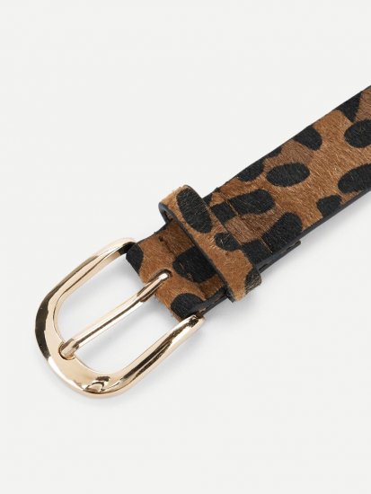 Buckle Design Leopard PU Belt - Click Image to Close