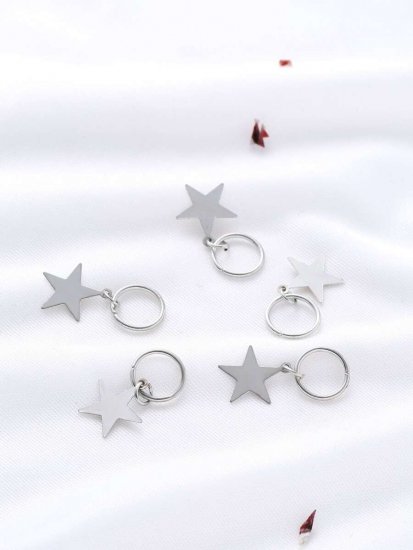 Star Shaped Hair Ring Set - Click Image to Close