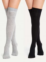 Plain Over the Knee Socks 2pairs