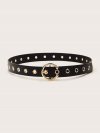 Eyelet Decor O-ring Buckle Belt