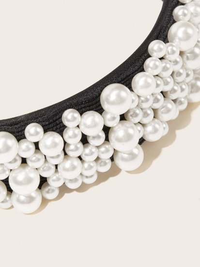 Faux Pearl Design Headband - Click Image to Close